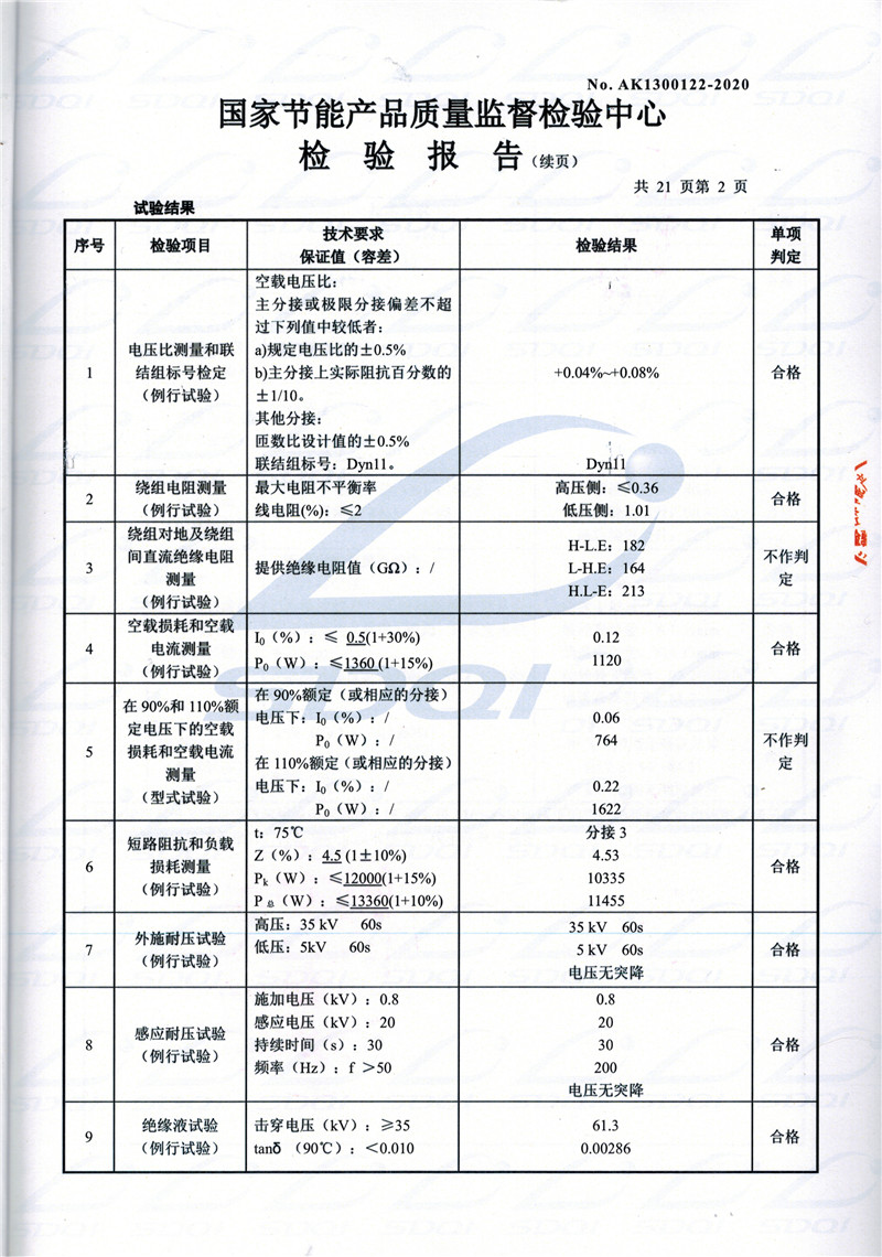 高低压试验报告-S11-1250五莲五莲五莲油浸式变压器-2.jpg